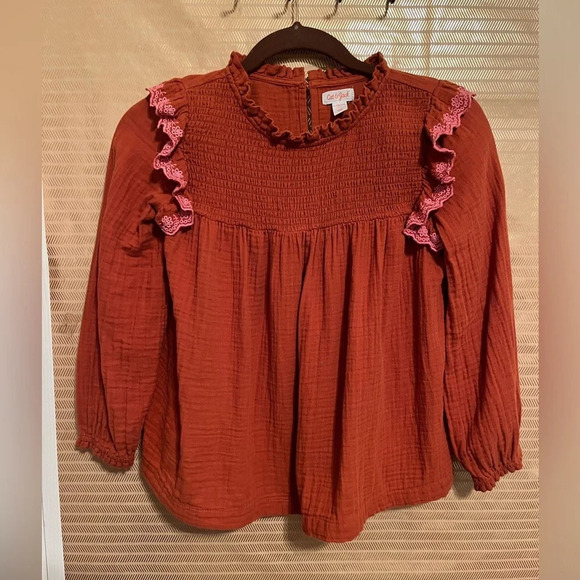 CAT & JACK~VINTAGE BLOUSE~100% COTTON~LG 10/12 - Picture 1 of 8